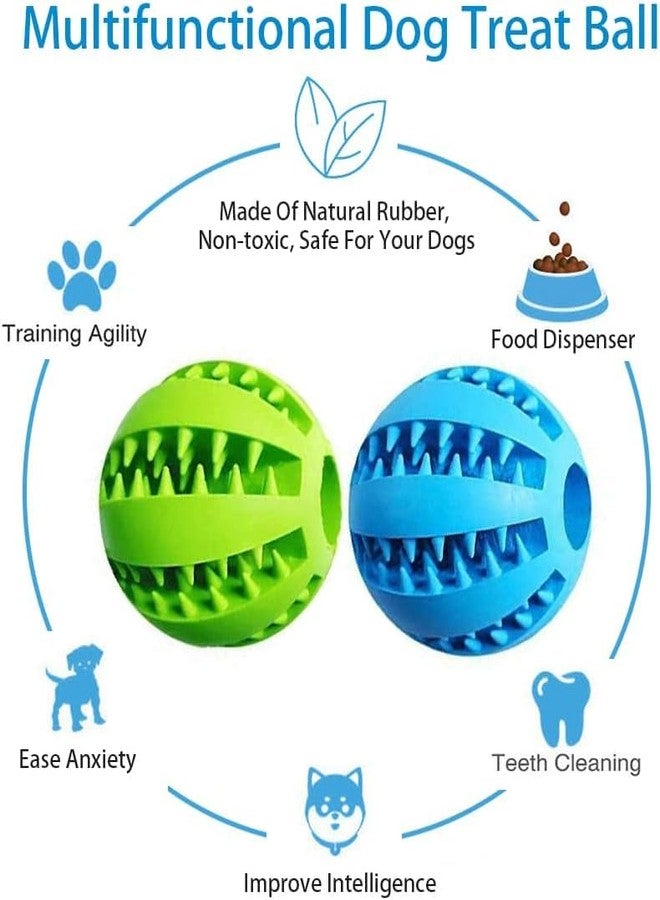Pups&Pets Nontoxic Bite Resistant Teething Toys Balls for Small/Medium Dog and Puppy Cat, Dog Pet Food Treat Feeder Chew Tooth Cleaning Ball Exercise Game IQ Training Ball - Color May Vary - Image 3